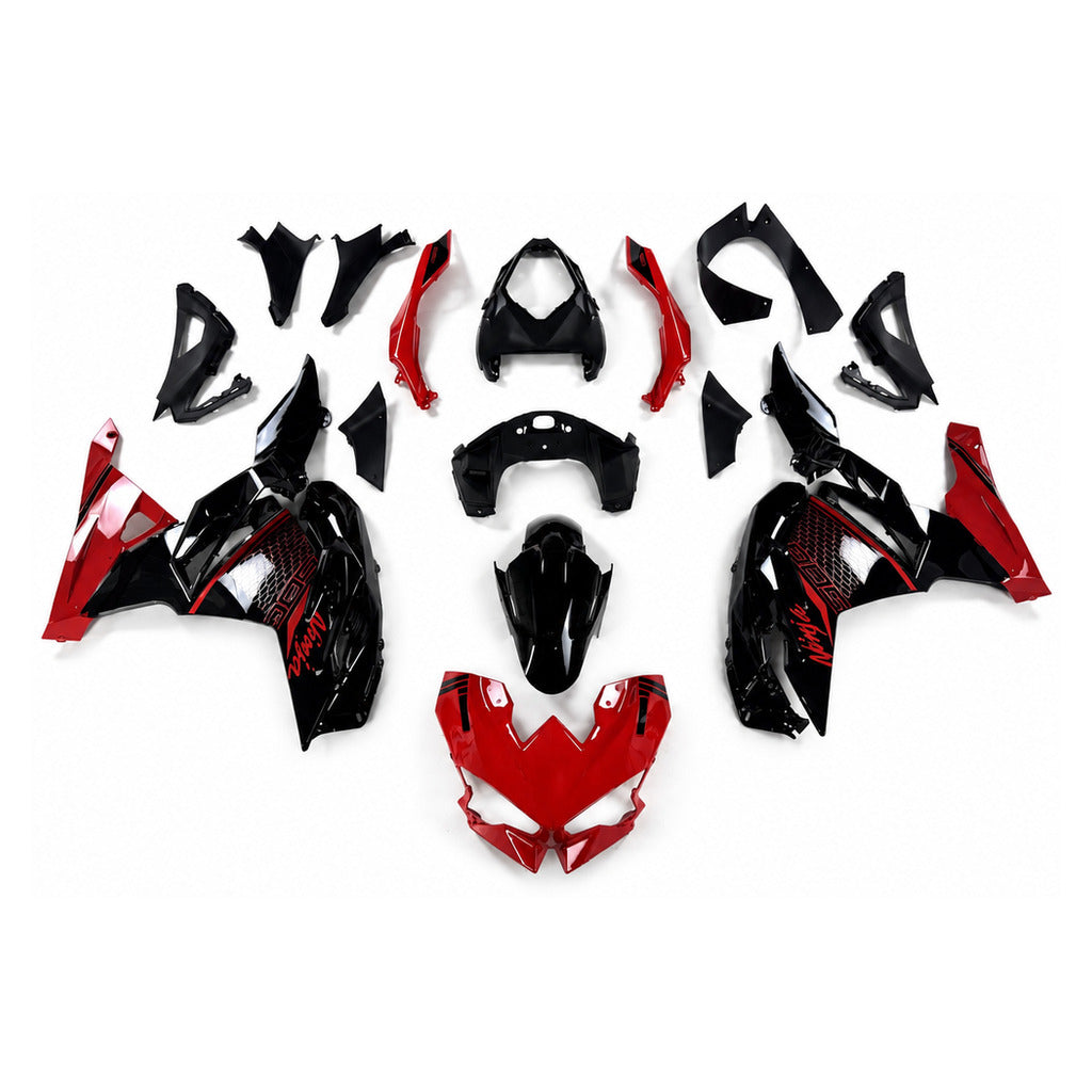 NT Fairing Fit for Kawasaki 2024-2026 EX500 N101- Red Black | ABS Injection - 1