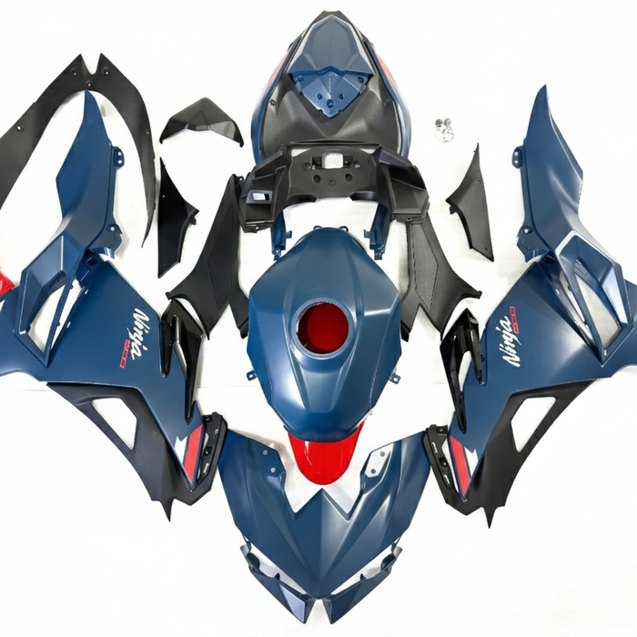 US STOCK NT Aftermarket Injection ABS Plastic Fairing Fit for Ninja EX500 2024 Blue Red U079 Available in CA