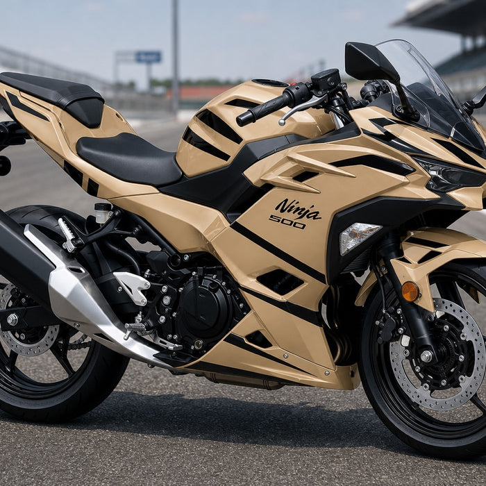 NT Aftermarket Injection ABS Plastic Fairing Fit for Ninja EX500 2024-2025 Champagne Gold Black T090