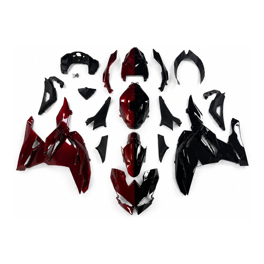 NT Fairing Fit for Kawasaki 2024-2025 EX500 U092- Burgundy Black | ABS Injection - 1