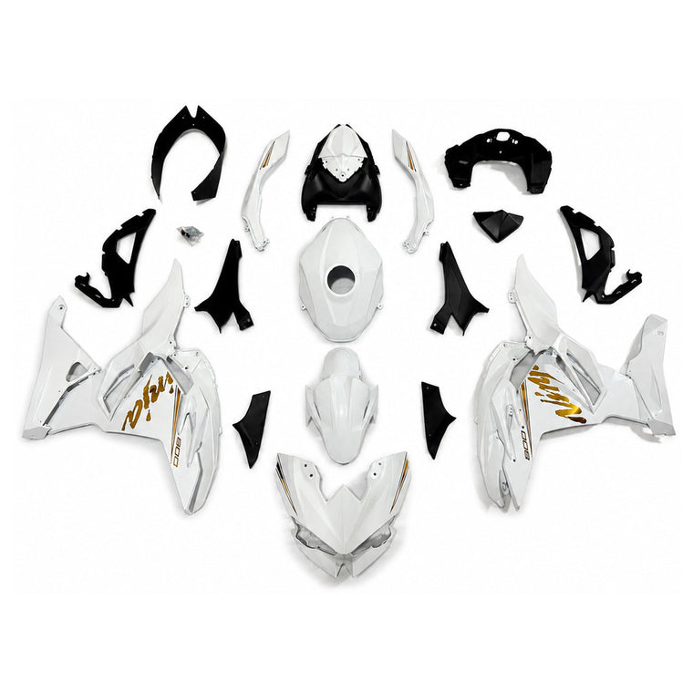 NT Fairing Fit for Kawasaki 2024-2025 EX500 U094- White Black | ABS Injection