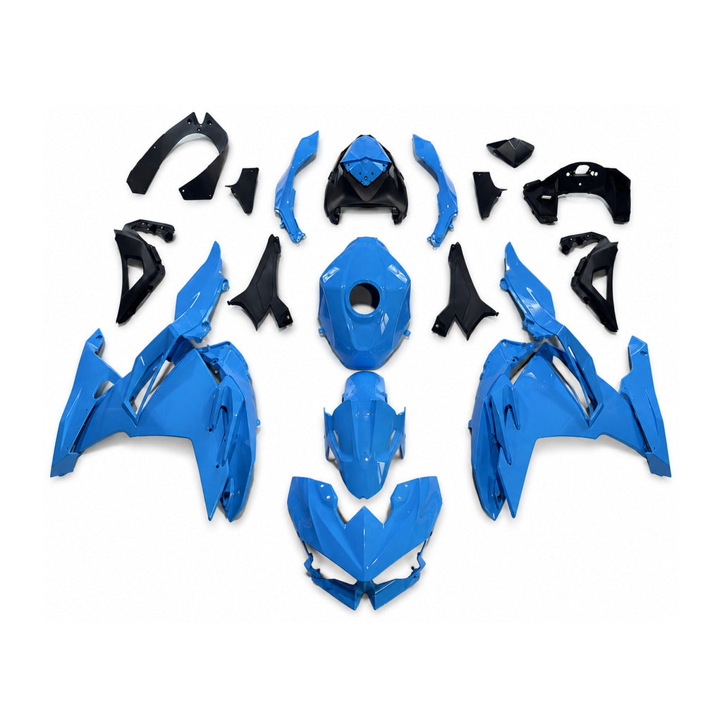 NT Fairing Fit for Kawasaki 2024-2025 EX500 U096- Blue Black | ABS Injection - 1