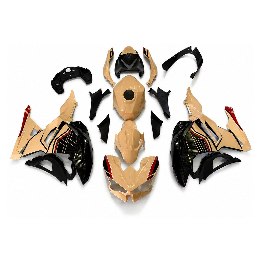 NT Fairing Fit for Kawasaki 2024-2025 EX500 U097- Gold Black | ABS Injection - 1