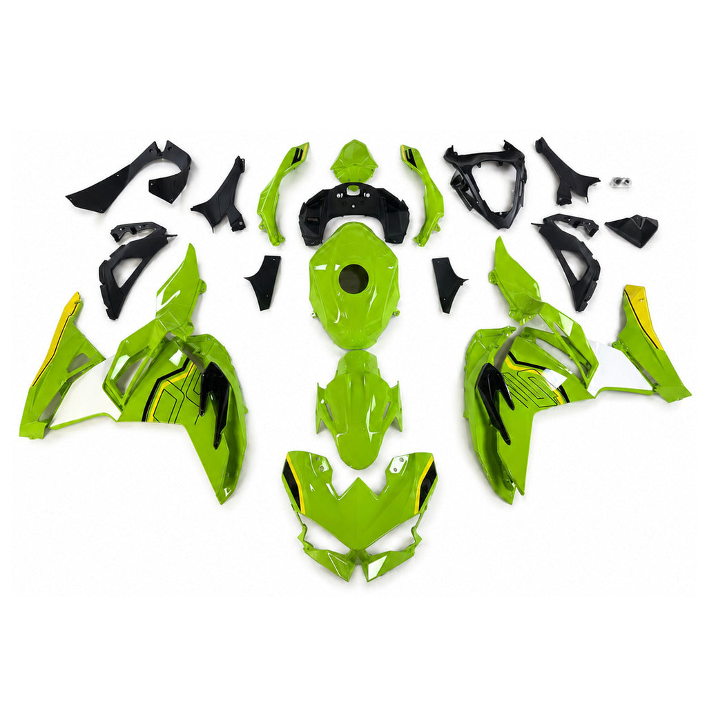 NT Fairing Fit for Kawasaki 2024-2025 EX500 U106- Green Black | ABS Injection - 1
