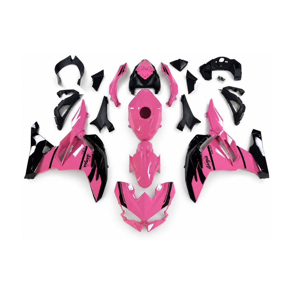 NT Fairing Fit for Kawasaki 2024-2025 EX500 U107- Pink Burgundy Black | ABS Injection - 1