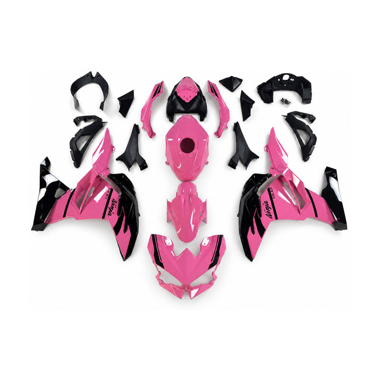 NT Fairing Fit for Kawasaki 2024-2025 EX500 U107- Pink Burgundy Black | ABS Injection