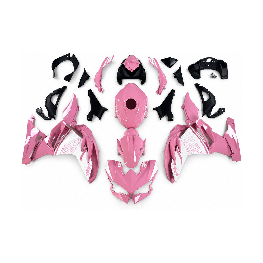 NT Fairing Fit for Kawasaki 2024-2025 EX500 U108- Pink Black | ABS Injection - 1