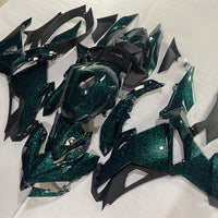 NT Aftermarket Injection ABS Plastic Fairing Fit for  Ninja EX500 2024 Green Forged Carbon Fiber Look U12