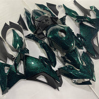 NT Aftermarket Injection ABS Plastic Fairing Fit for  Ninja EX500 2024 Green Forged Carbon Fiber Look U12