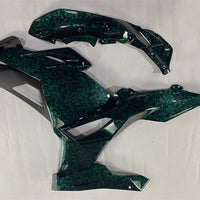 NT Aftermarket Injection ABS Plastic Fairing Fit for  Ninja EX500 2024 Green Forged Carbon Fiber Look U12