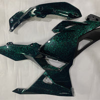 NT Aftermarket Injection ABS Plastic Fairing Fit for  Ninja EX500 2024 Green Forged Carbon Fiber Look U12