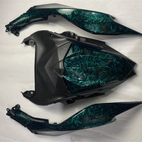 NT Aftermarket Injection ABS Plastic Fairing Fit for  Ninja EX500 2024 Green Forged Carbon Fiber Look U12