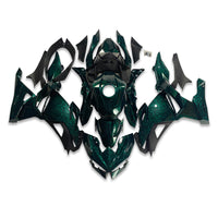 NT Aftermarket Injection ABS Plastic Fairing Fit for  Ninja EX500 2024 Green Forged Carbon Fiber Look U12