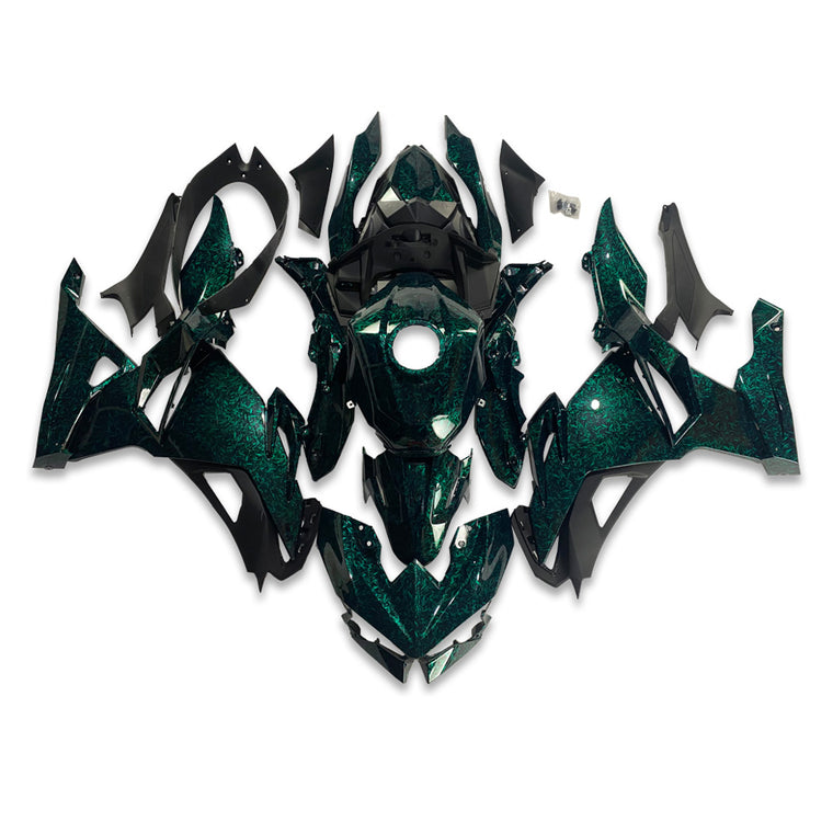 NT Fairing Fit for Kawasaki 2024-2026 EX500 U12- Green Forged Carbon Fiber Look | ABS Injection