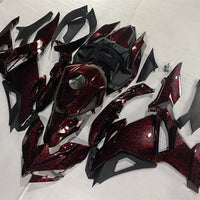 NT Aftermarket Injection ABS Plastic Fairing Fit for  Ninja EX500 2024 Red Forged Carbon Fiber Look U13