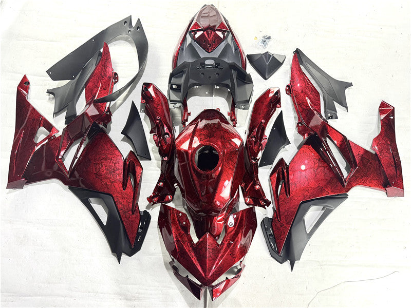 NT Fairing Fit for Kawasaki 2024-2026 EX500 US14- Ice Cracked Red Forged Carbon Fiber Look | ABS Injection