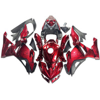 NT Aftermarket Injection ABS Plastic Fairing Fit for  Ninja EX500 2024 Ice Cracked Red Forged Carbon Fiber Look US14