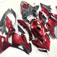 NT Aftermarket Injection ABS Plastic Fairing Fit for  Ninja EX500 2024 Ice Cracked Red Forged Carbon Fiber Look US14
