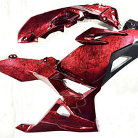 NT Aftermarket Injection ABS Plastic Fairing Fit for  Ninja EX500 2024 Ice Cracked Red Forged Carbon Fiber Look US14
