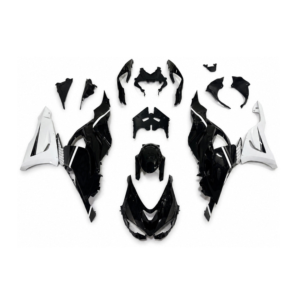 NT Fairing Fit for Kawasaki 2024-2026 ZX-6R N112- White Black | ABS Injection - 1