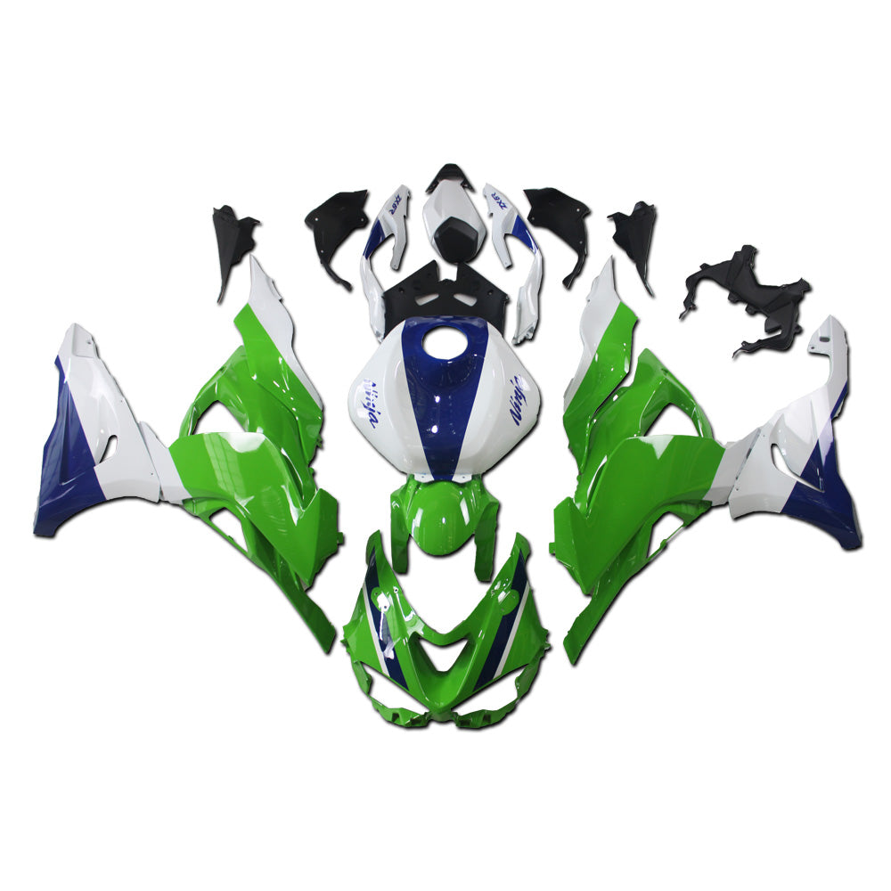 NT Fairing Fit for Kawasaki 2024-2026 ZX-6R T020- Green White Blue | ABS Injection