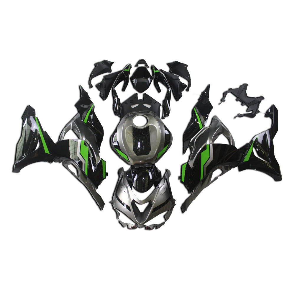 NT Fairing Fit for Kawasaki 2024-2026 ZX-6R T021- Gray Black Green | ABS Injection