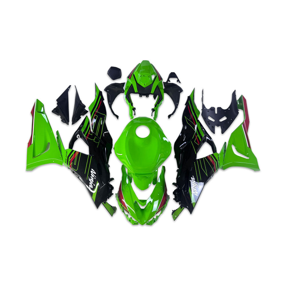 NT Fairing Fit for Kawasaki 2024-2026 ZX-6R T033- Green Black | ABS Injection