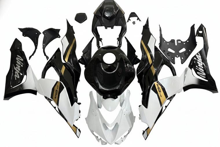 NT Fairing Fit for Kawasaki 2024-2026 ZX-6R T086- White Black | ABS Injection