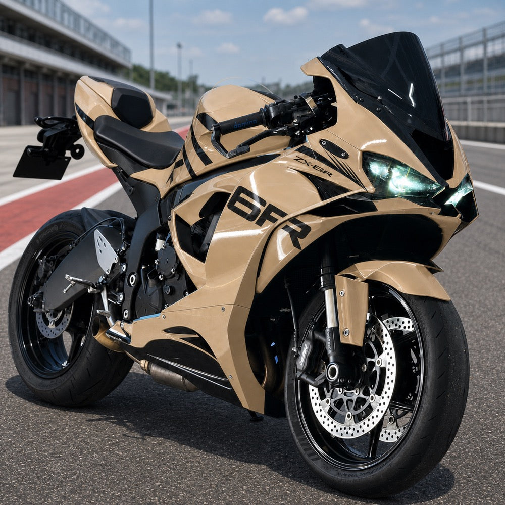 NT Fairing Fit for Kawasaki 2024-2026 ZX-6R T091- Champagne Gold Black | ABS Injection