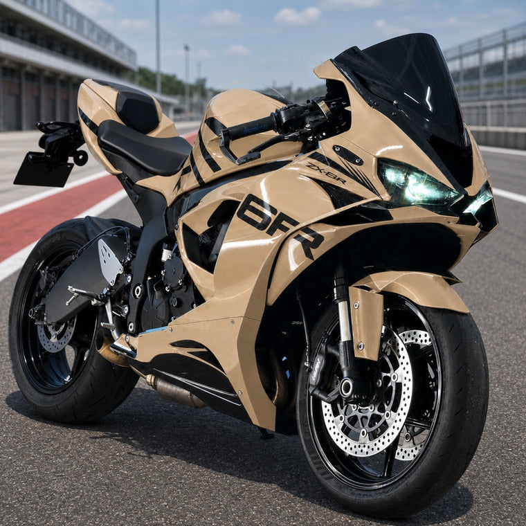 NT Fairing Fit for Kawasaki 2024-2026 ZX-6R T091- Champagne Gold Black | ABS Injection