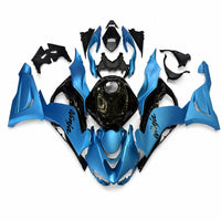 US STOCK NT Aftermarket Injection ABS Plastic Fairing Fit for Ninja ZX6R 636 2024-2025 Cyan Blue Black T094 Available in CA