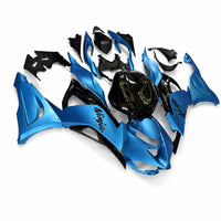US STOCK NT Aftermarket Injection ABS Plastic Fairing Fit for Ninja ZX6R 636 2024-2025 Cyan Blue Black T094 Available in CA