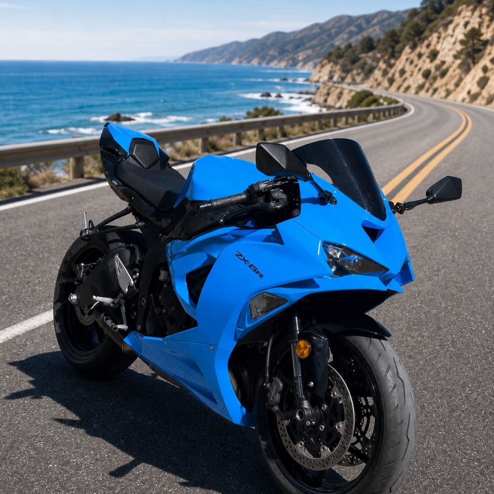 NT Fairing Fit for Kawasaki 2024-2026 ZX-6R N096- Blue Black | ABS Injection