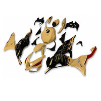 US STOCK NT Injection Mold New Kit Gold Black ABS Fairing Fit for Kawasaki 2024-2025 ZX6R 636 N097 Available in CA