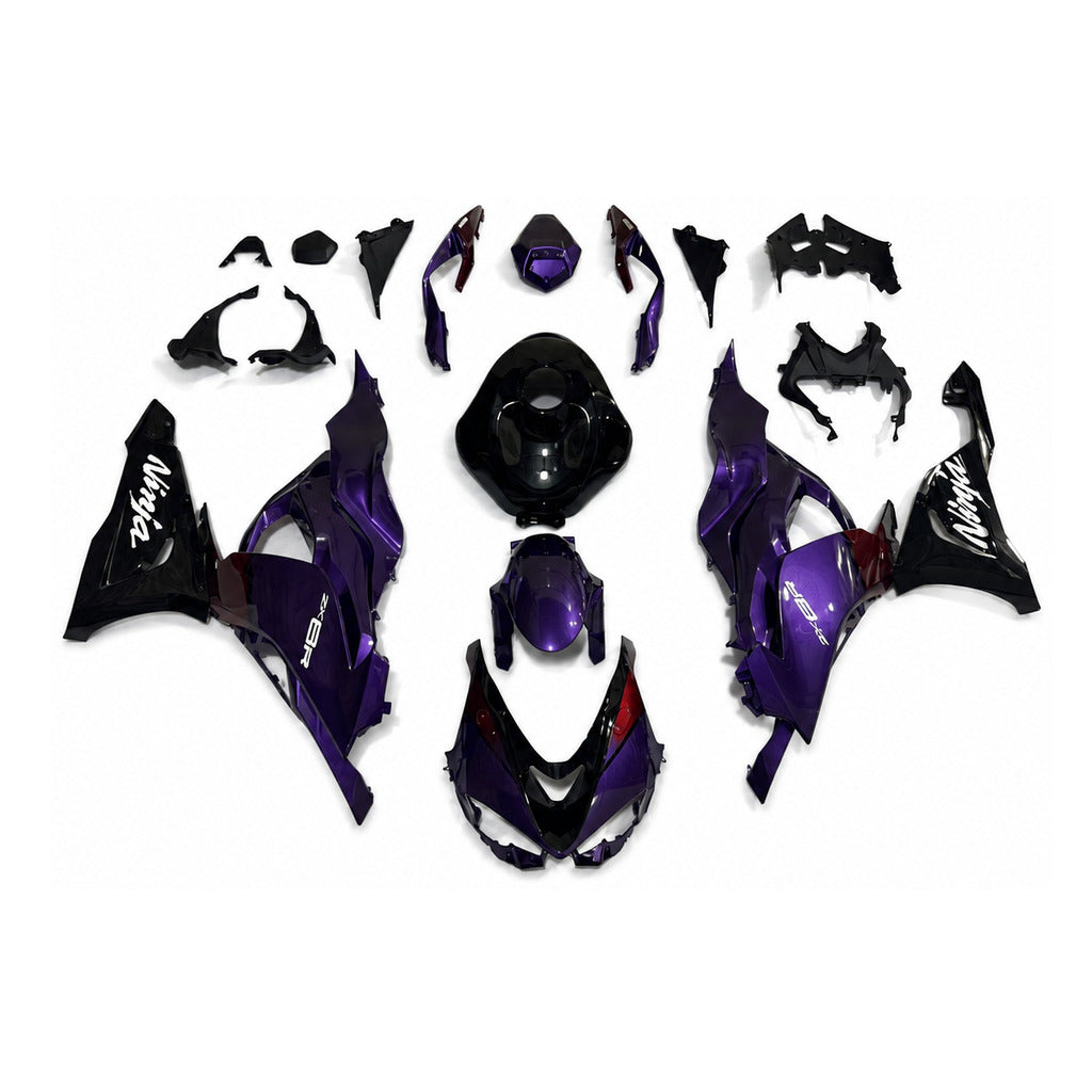 NT Fairing Fit for Kawasaki 2024-2026 ZX-6R T105- Purple Black | ABS Injection - 1