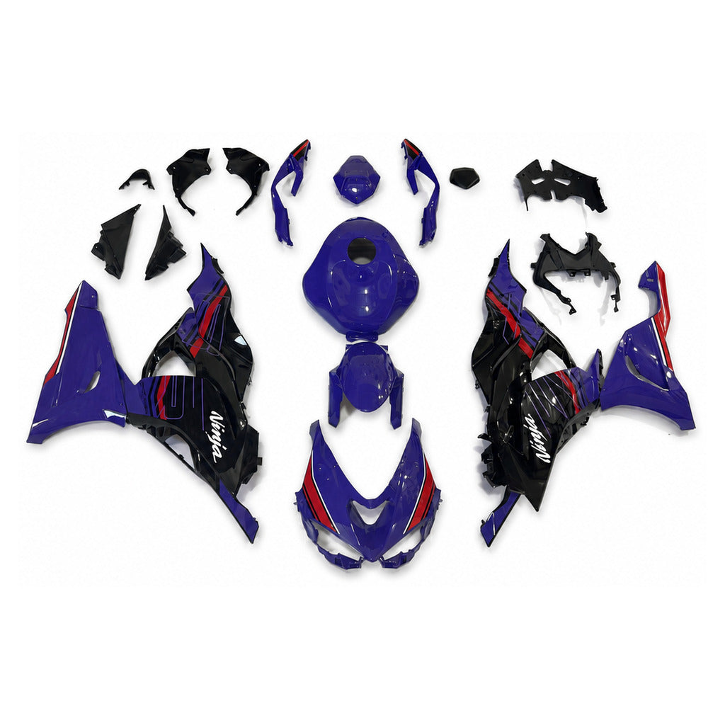 NT Fairing Fit for Kawasaki 2024-2026 ZX-6R T106- Blue Red Black | ABS Injection - 1