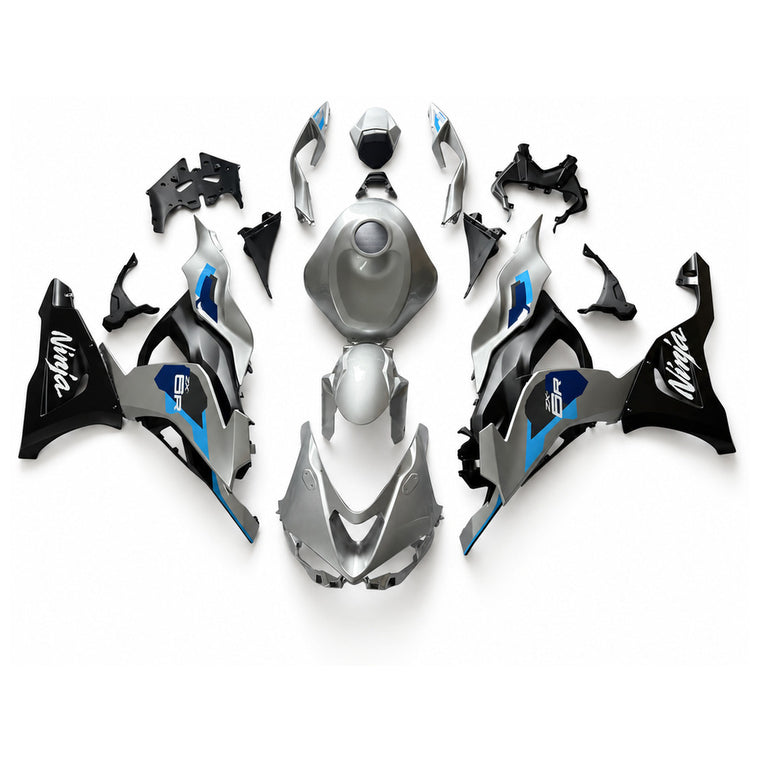 NT Fairing Fit for Kawasaki 2024-2026 ZX-6R T120- Silver Blue Black | ABS Injection