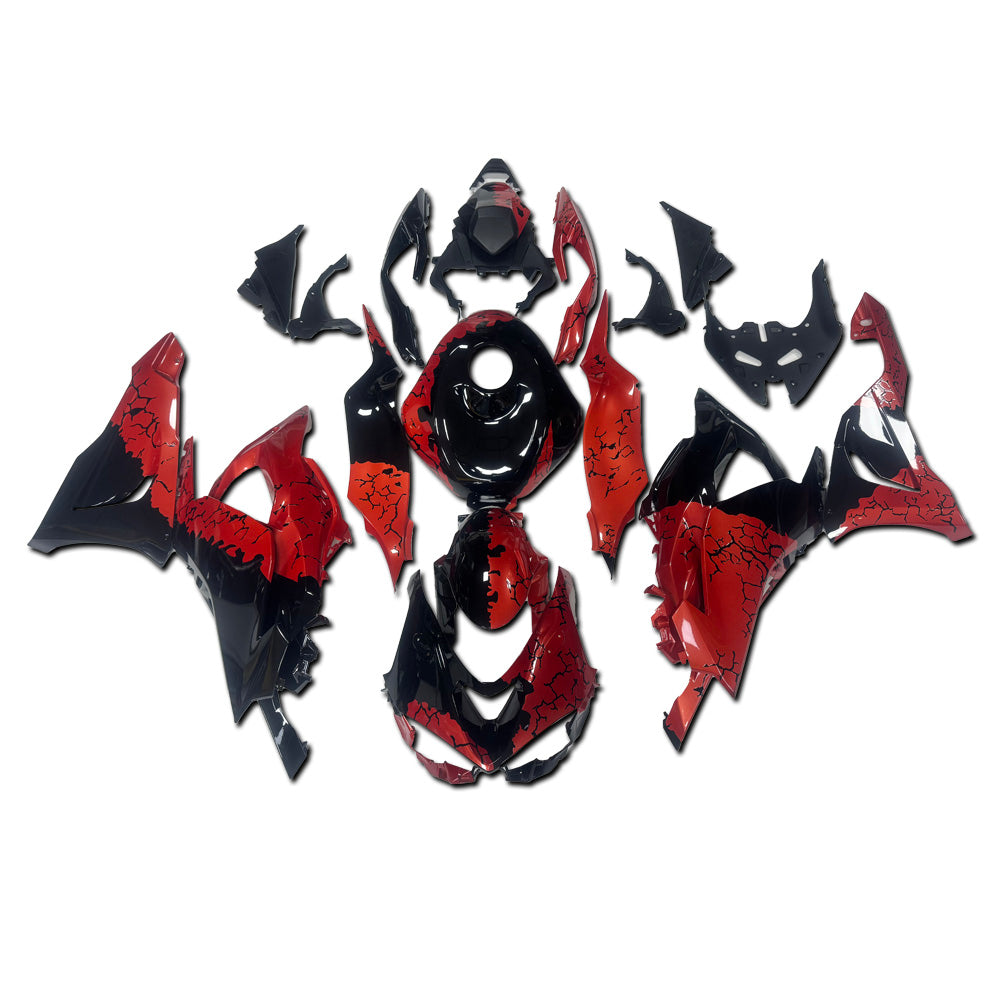 NT Fairing Fit for Kawasaki 2024-2026 ZX-6R T036- Red Black | ABS Injection