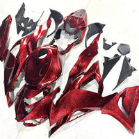 NT Aftermarket Injection ABS Plastic Fairing Fit for ZX6R 636 2024 Ice Cracked Red Forged Carbon Fiber Look SU13