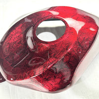 NT Aftermarket Injection ABS Plastic Fairing Fit for ZX6R 636 2024 Ice Cracked Red Forged Carbon Fiber Look SU13