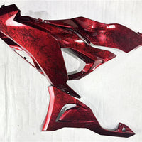 NT Aftermarket Injection ABS Plastic Fairing Fit for ZX6R 636 2024 Ice Cracked Red Forged Carbon Fiber Look SU13