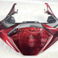 NT Aftermarket Injection ABS Plastic Fairing Fit for ZX6R 636 2024 Ice Cracked Red Forged Carbon Fiber Look SU13