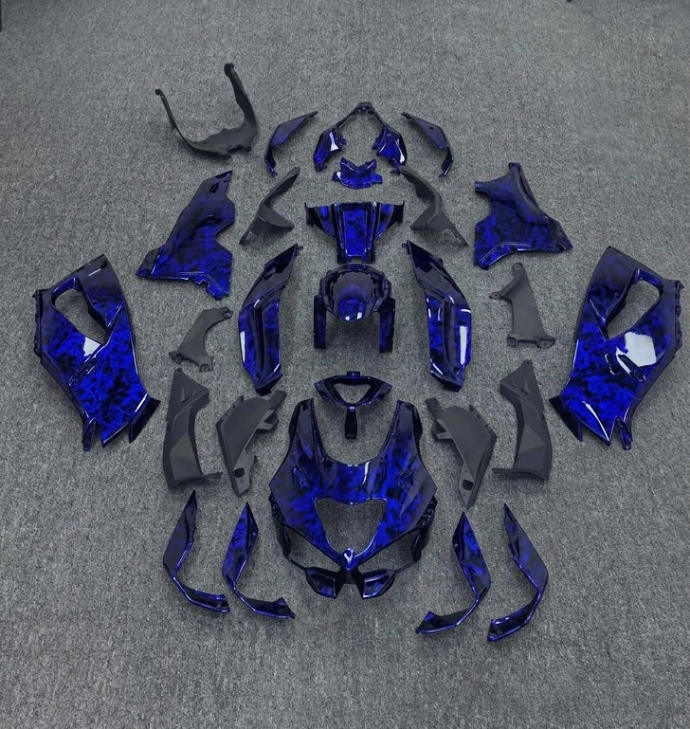 NT Fairing Fit for Kawasaki 2026 2027 ZX-10R S04 - Blue Forged Carbon Fiber Look | ABS Injection