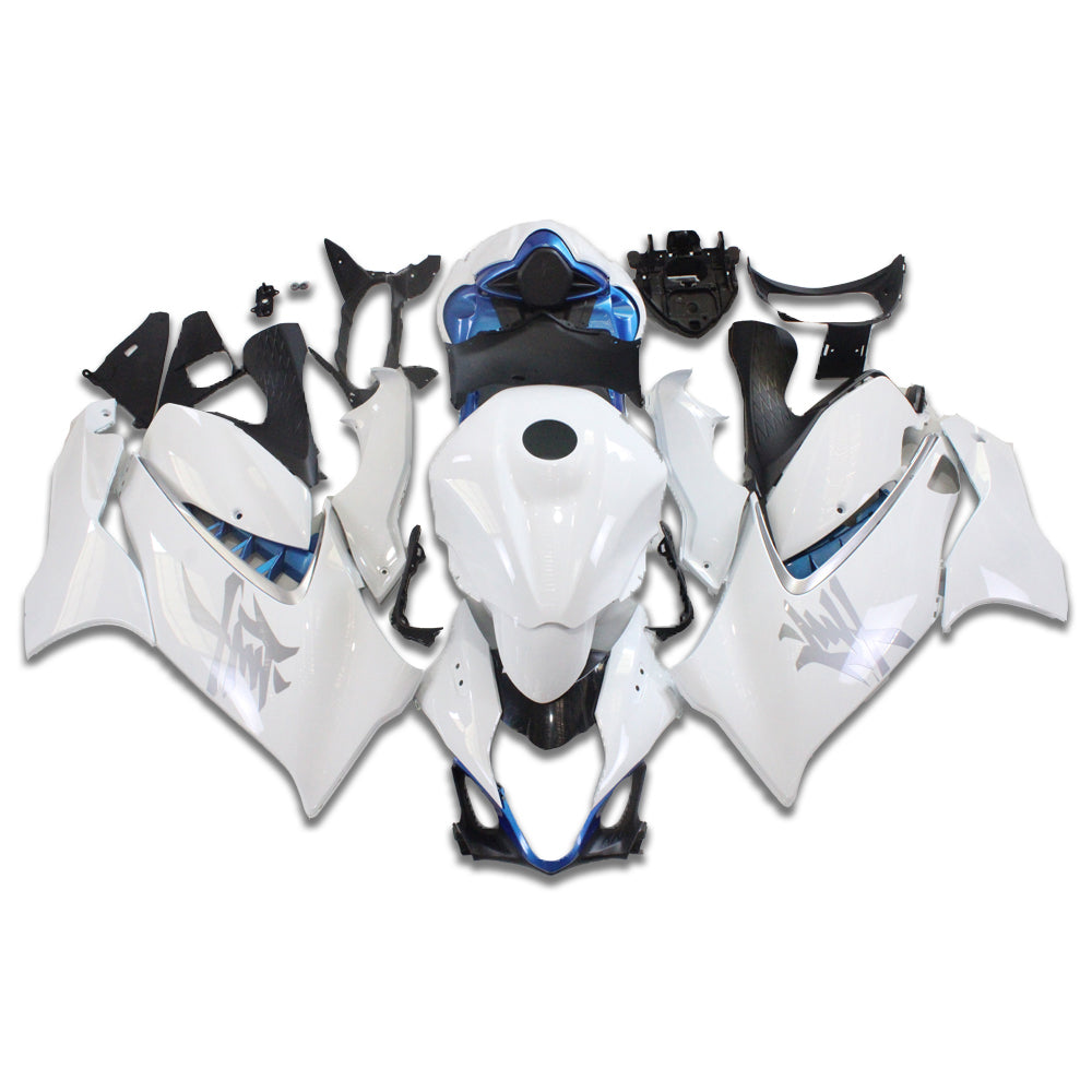 NT Fairing Fit for Suzuki 2021-2027 Hayabusa GSXR 1300 N005- White Blue | ABS Injection
