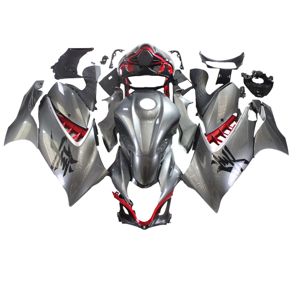 NT Fairing Fit for Suzuki 2021-2027 Hayabusa GSXR 1300 N006- Dark Gray Red | ABS Injection