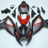 NT Injection Molding Fairing Fit for  2006 2007 GSXR 600 750 Matte Black Red N127