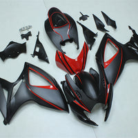 NT Injection Molding Fairing Fit for  2006 2007 GSXR 600 750 Matte Black Red N127