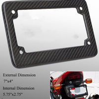 US STOCK NT Real 100% 3K Carbon Fiber Universal License Plate Frame for Motorcycle Available in CA