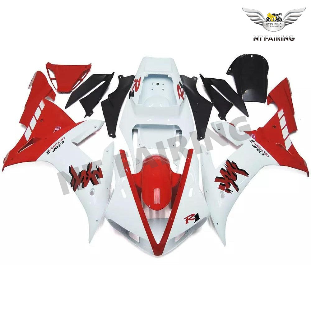 NT Fairing Fit for Yamaha 2002-2003 YZF-R1 N035- White Red | ABS Injection