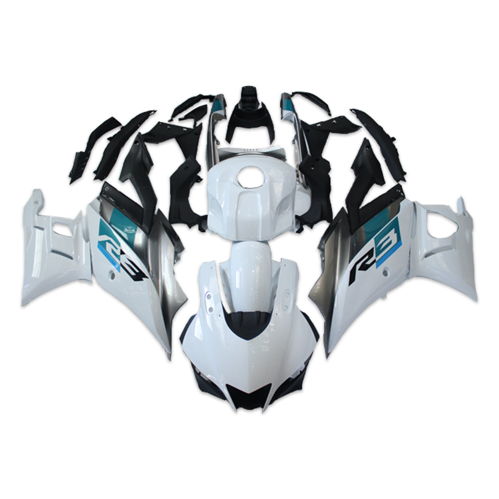 NT Fairing Fit for Yamaha 2019-2024 YZF-R25/YZF-R3 N003- White Teal | ABS Injection